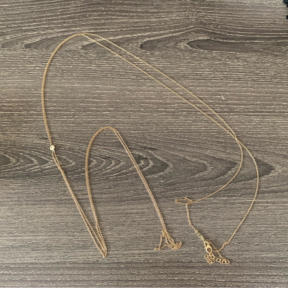 Jacquie Aiche 1 Diamond Bezel Bodychain 14K Gold Solid Regular Low Fit - Picture 2 of 10